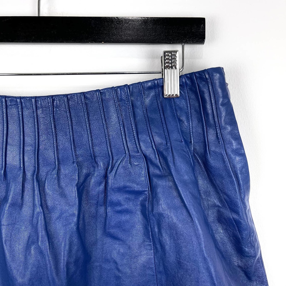 SACHIN + BABI Esmeralda Leather Mini Skirt Blue 6 - Picture 4 of 7